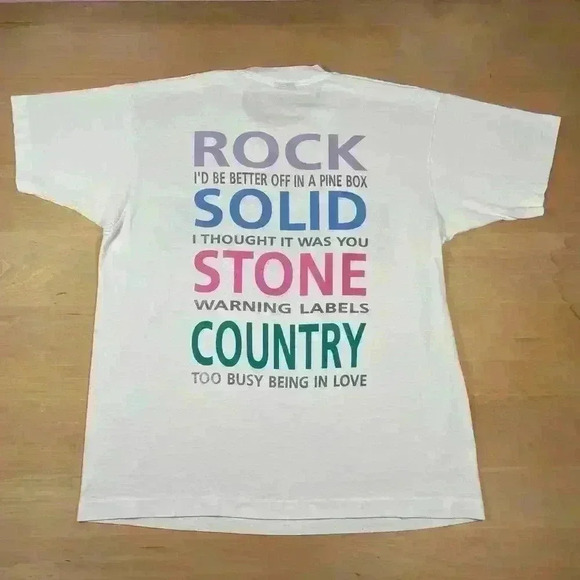 Vintage 1991 Doug Stone on Tour T-shirt SIGNED size Large country artist - Picture 8 of 8